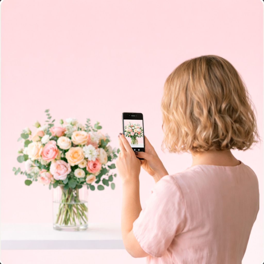 Фото букета перед отправкой